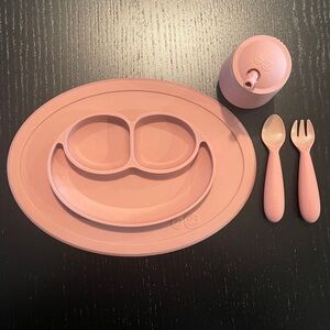 EZPZ pink feeding set